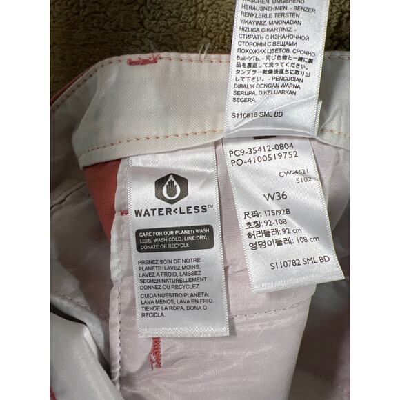 NWT Dockers Men's Perfect Shorts w/ Hidden Security Pocket, Pink Color Size: 36 - Picture 10 of 12